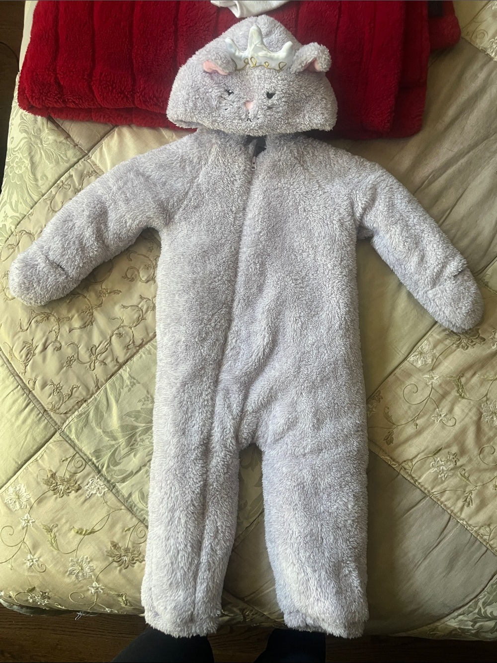 Toddler Girls Fleece Zip-Up Onesie
